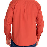 Camisa Algodón Orgánico Hombre Galiton Naranjo Rockford