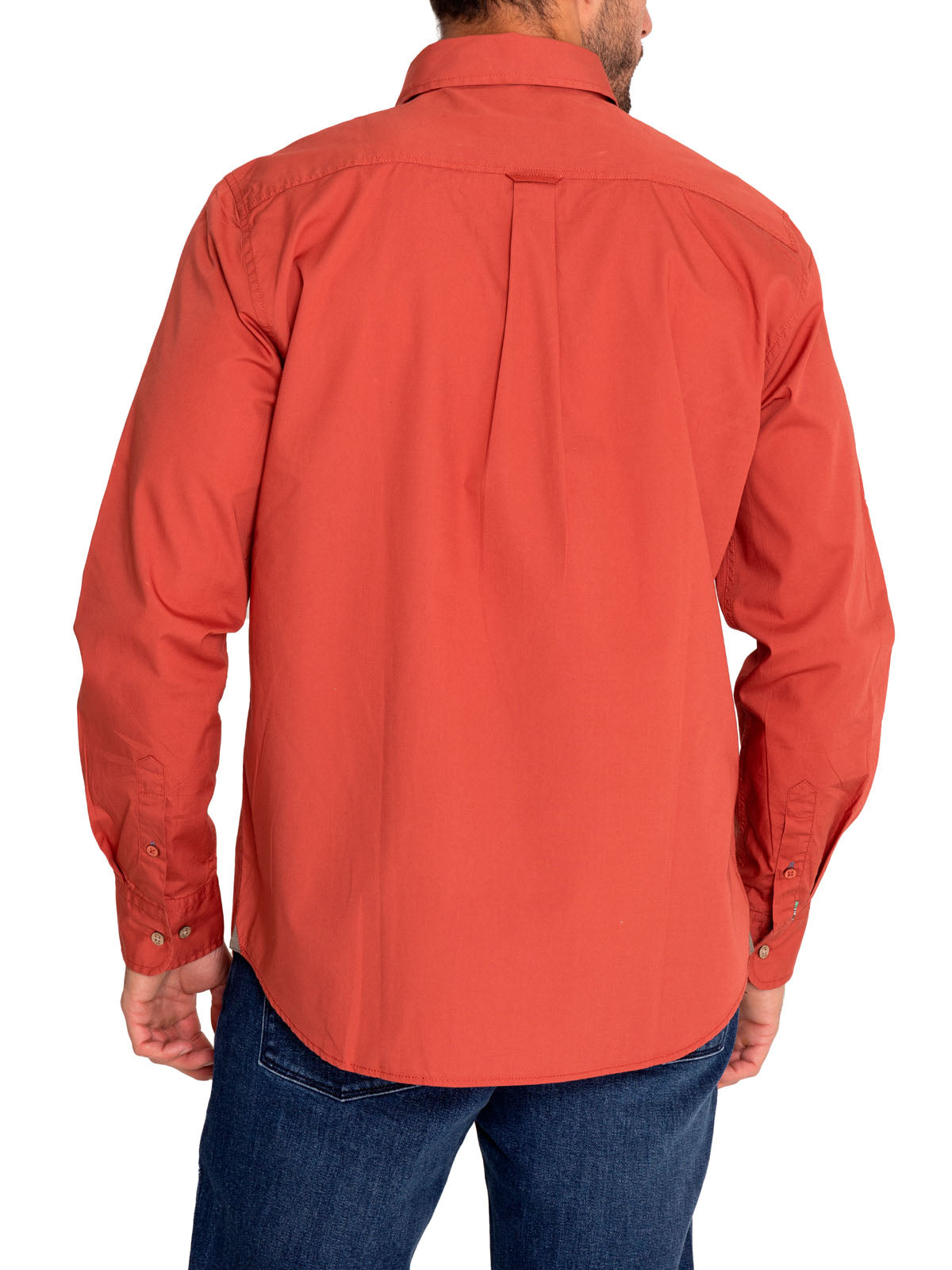 Camisa Algodón Orgánico Hombre Galiton Naranjo Rockford