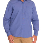Camisa Algodón Orgánico Hombre Galiton Azul Rockford