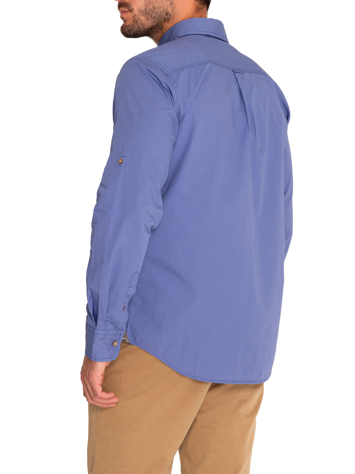 Camisa Algodón Orgánico Hombre Galiton Azul Rockford