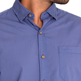 Camisa Algodón Orgánico Hombre Galiton Azul Rockford
