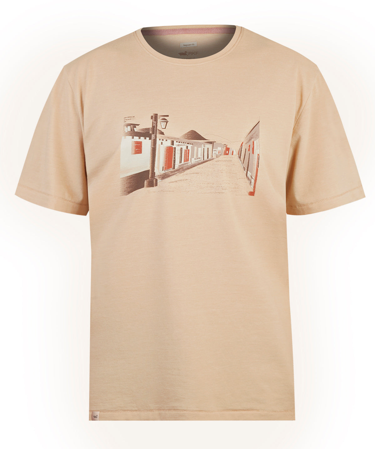 Polera Fibras Recicladas Hombre Places Beige/Crudo Rockford