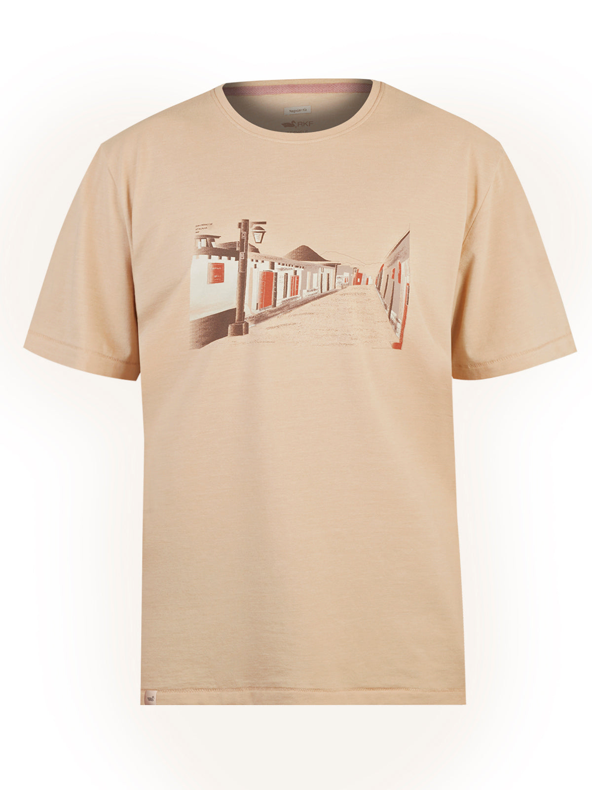 Polera Fibras Recicladas Hombre Places Beige/Crudo Rockford
