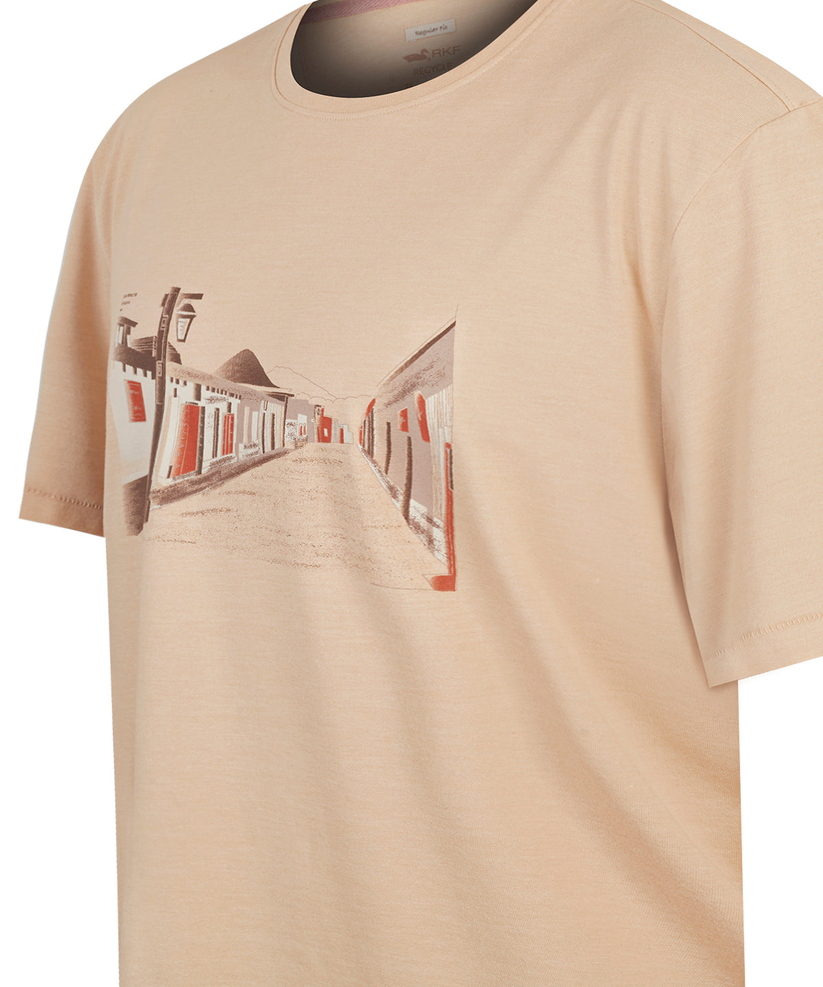 Polera Fibras Recicladas Hombre Places Beige/Crudo Rockford