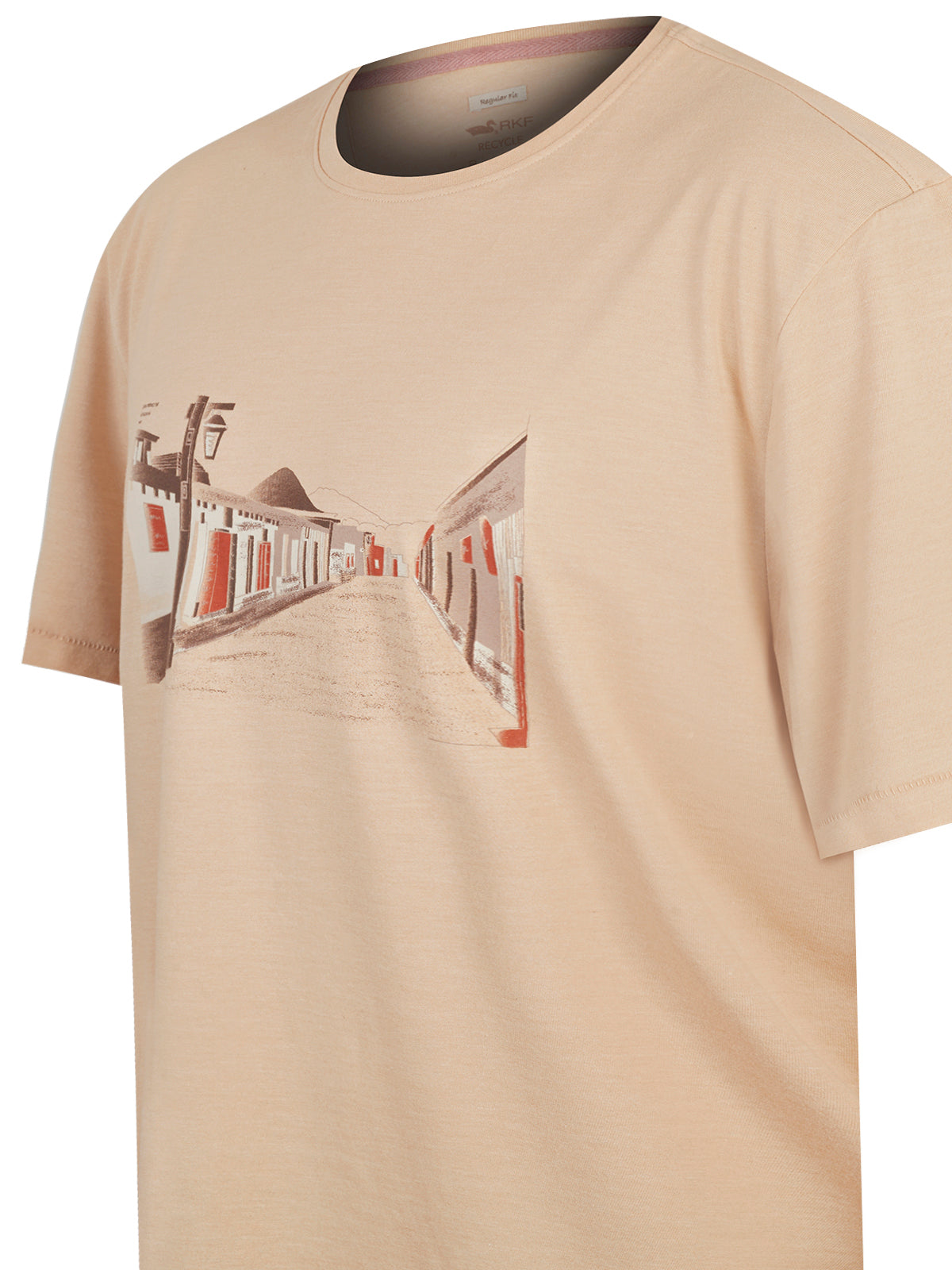 Polera Fibras Recicladas Hombre Places Beige/Crudo Rockford