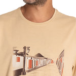 Polera Fibras Recicladas Hombre Places Beige/Crudo Rockford