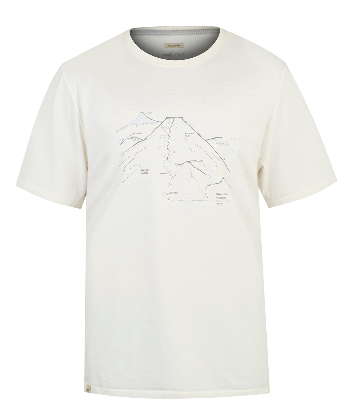 Polera Fibras Recicladas Hombre Places Blanco Rockford