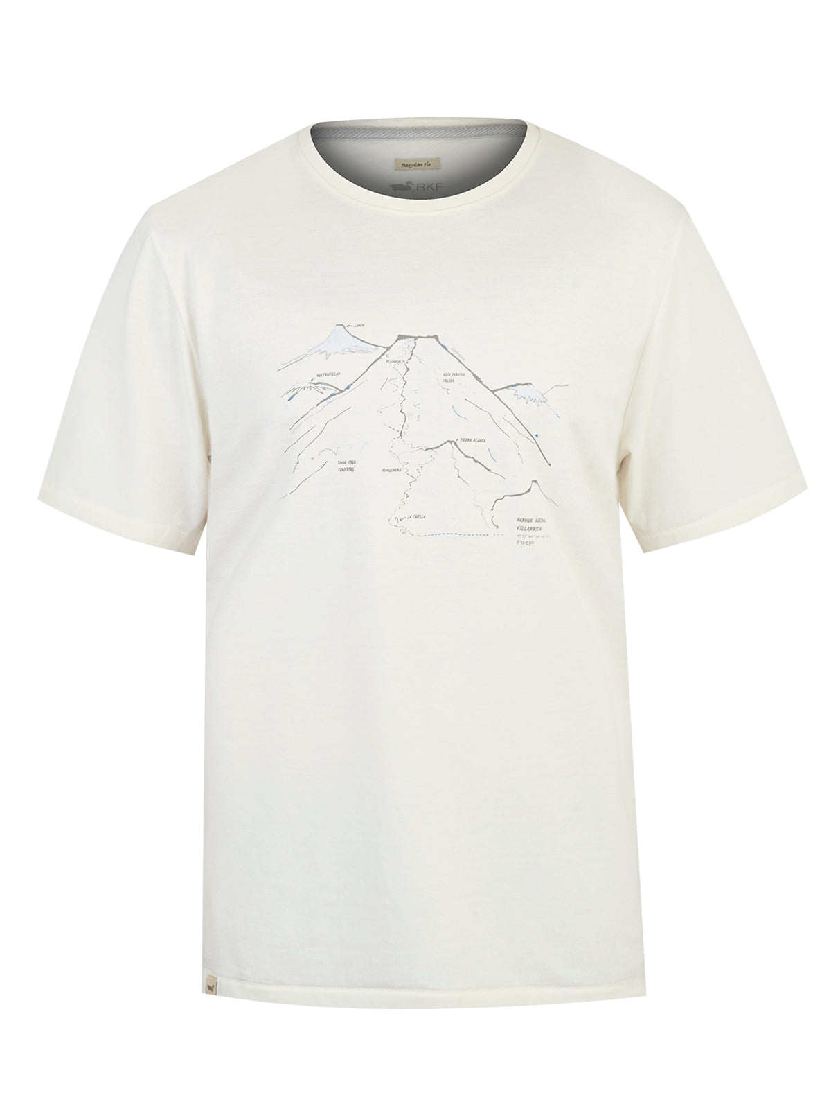 Polera Fibras Recicladas Hombre Places Blanco Rockford