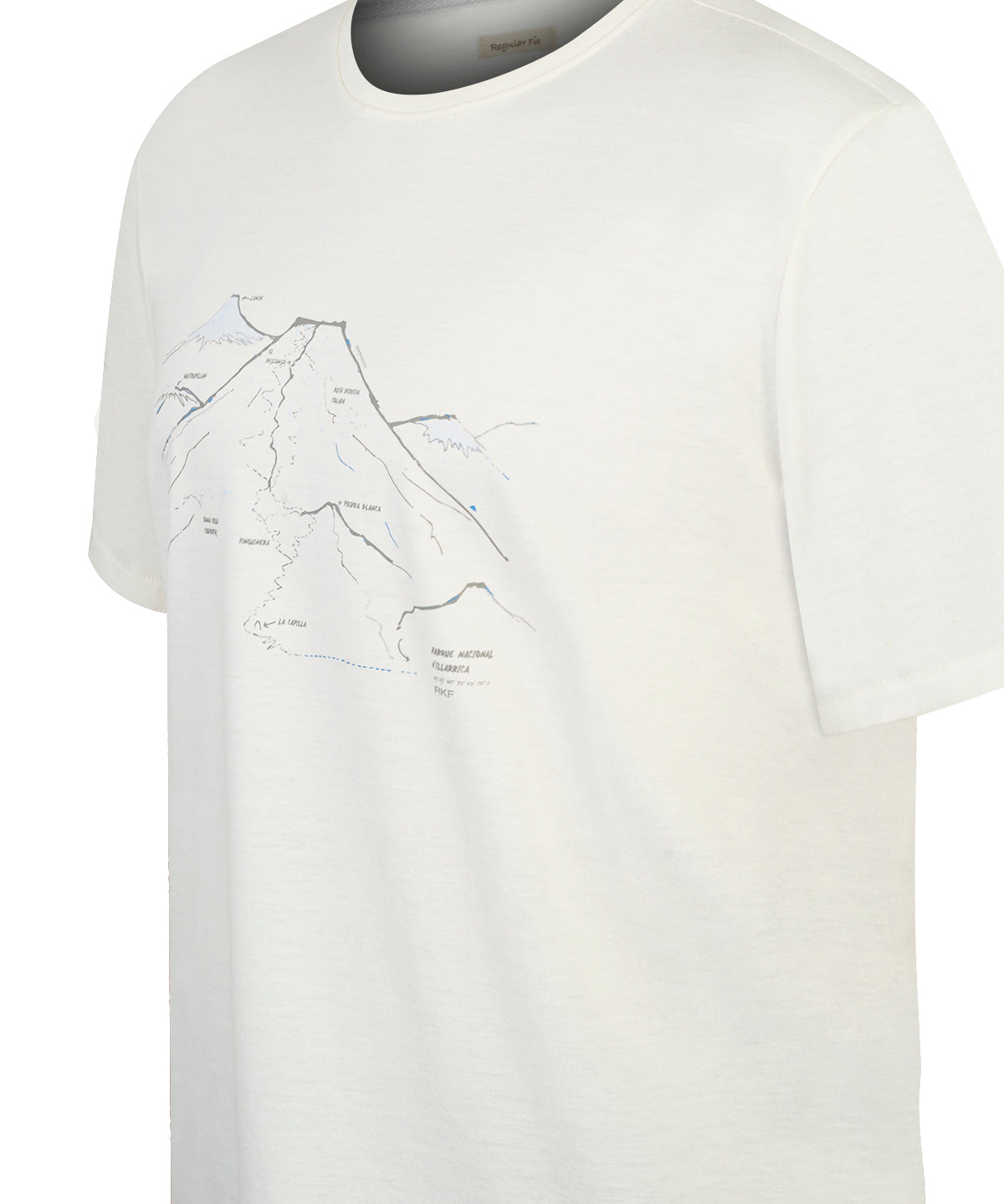 Polera Fibras Recicladas Hombre Places Blanco Rockford