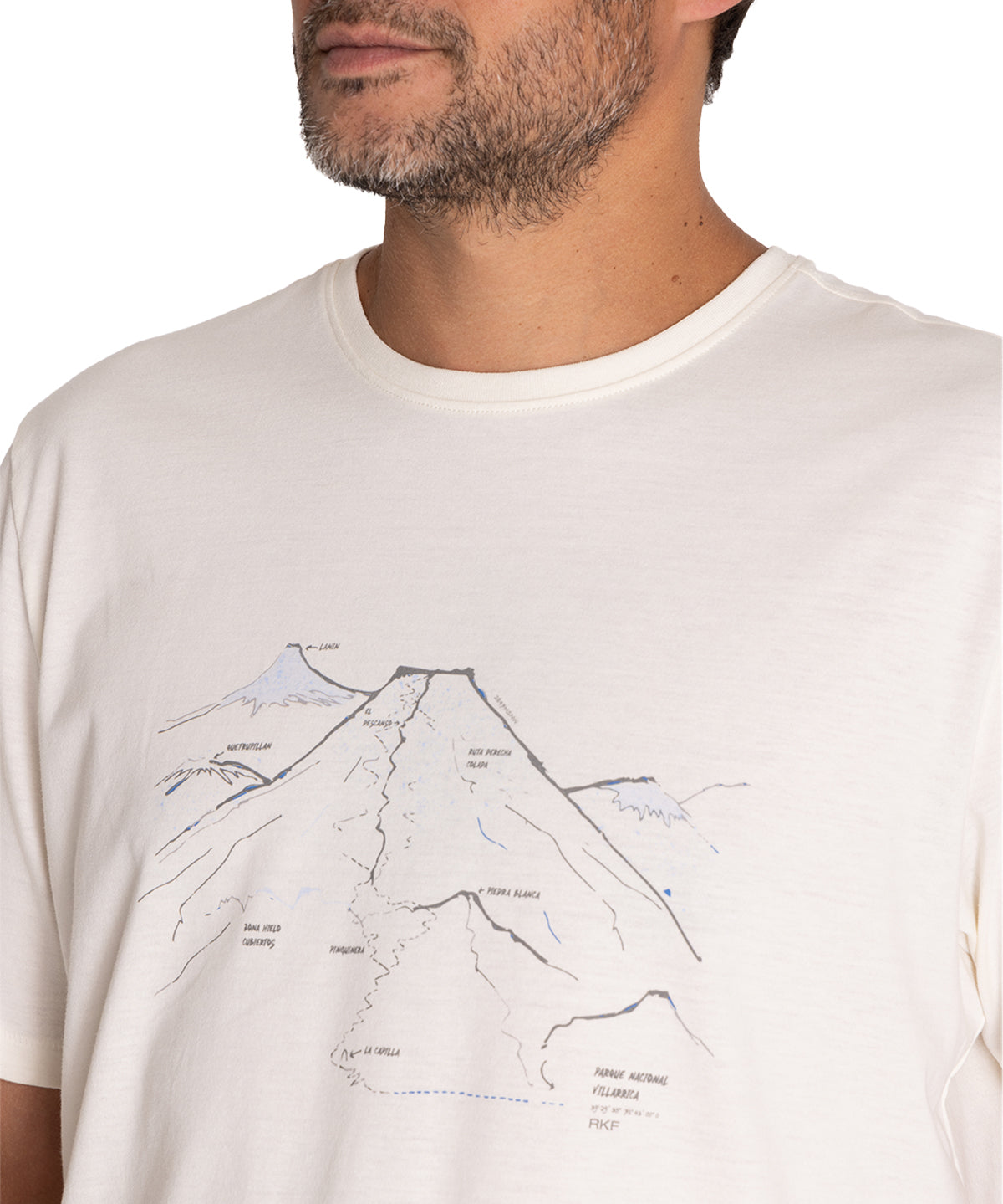 Polera Fibras Recicladas Hombre Places Blanco Rockford