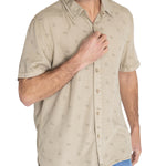 Camisa Tencel Hombre Tencelprint Verde Musgo Rockford