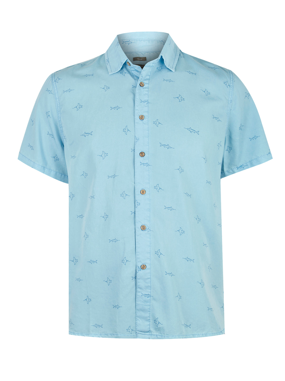 Camisa Tencel Hombre Tencelprint Azul Rockford