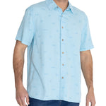 Camisa Tencel Hombre Tencelprint Azul Rockford