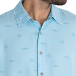 Camisa Tencel Hombre Tencelprint Azul Rockford