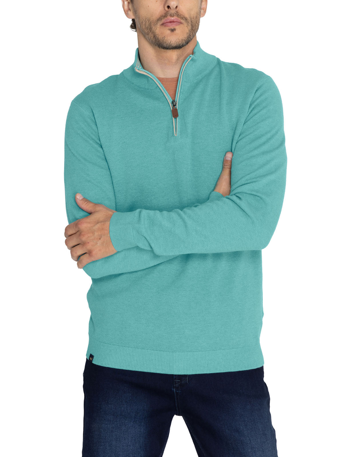 Sweater Algodón Orgánico Hombre Bilbao Azul Rockford