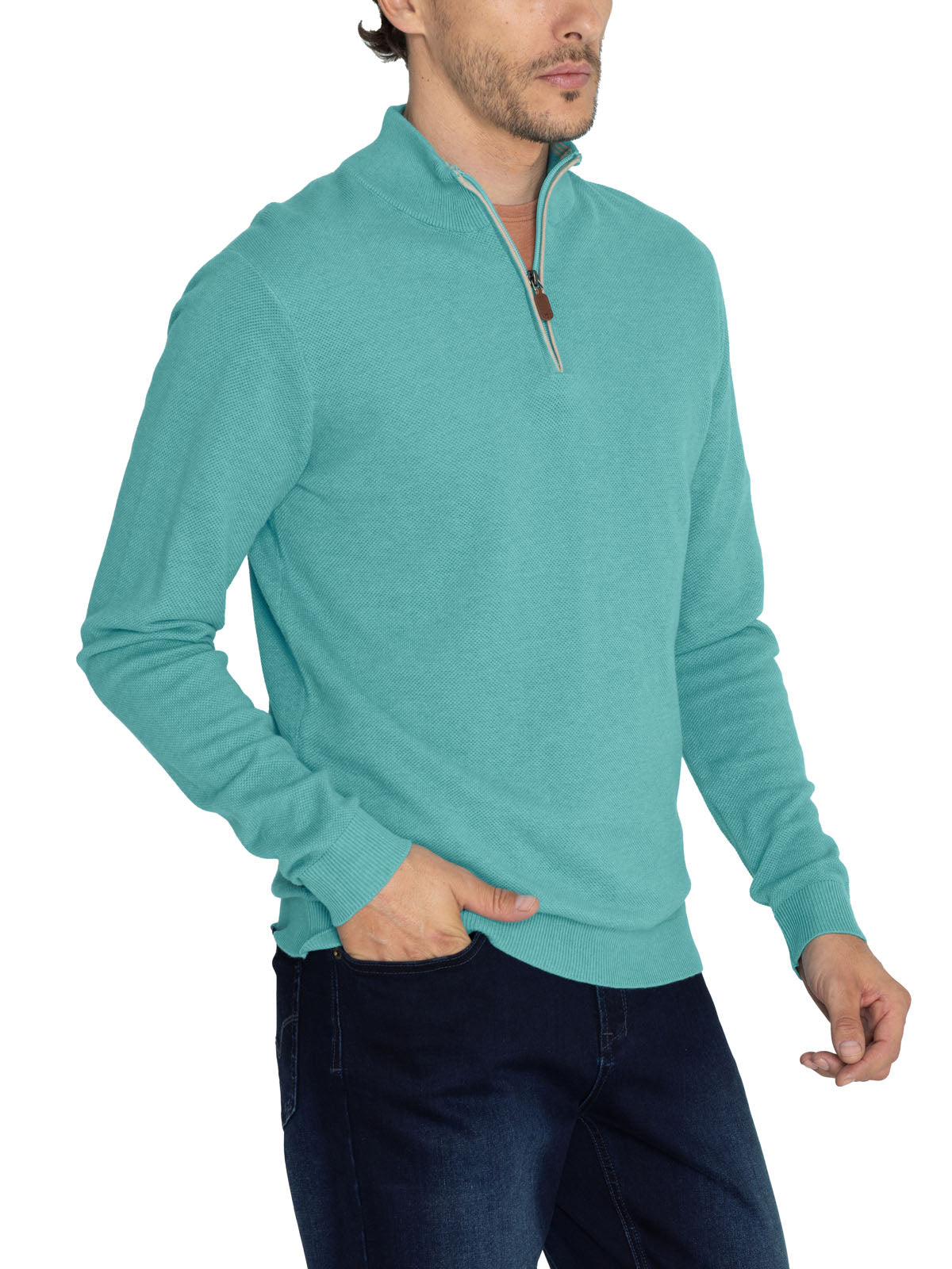 Sweater Algodón Orgánico Hombre Bilbao Azul Rockford