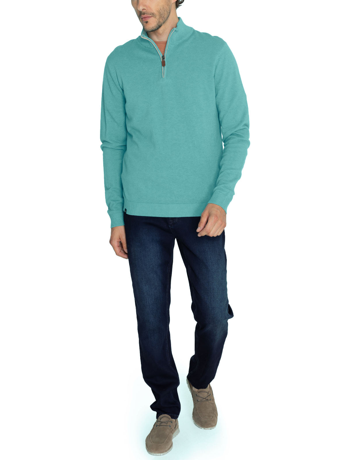 Sweater Algodón Orgánico Hombre Bilbao Azul Rockford