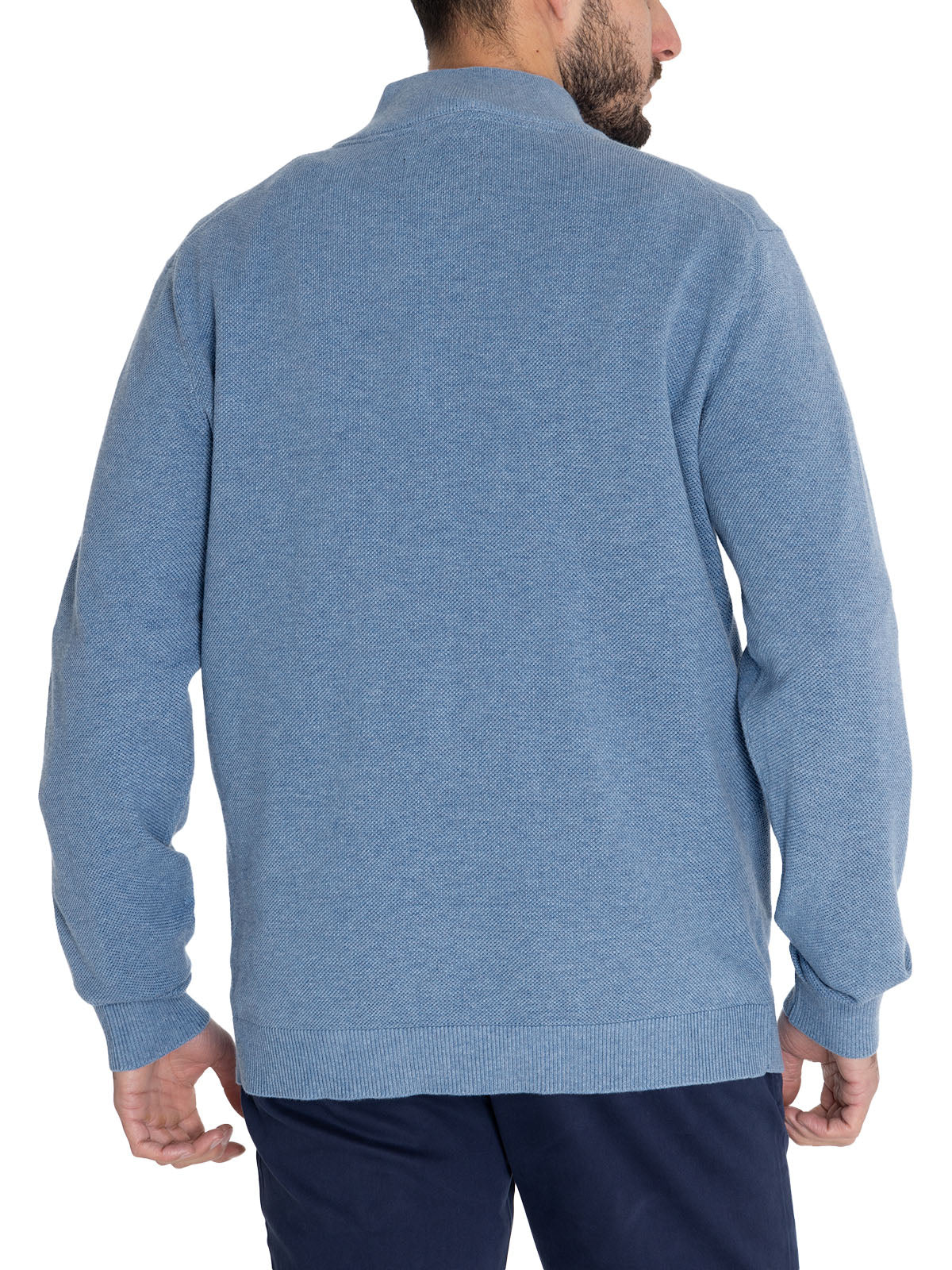 Sweater Algodón Orgánico Hombre Bilbao Celeste Rockford