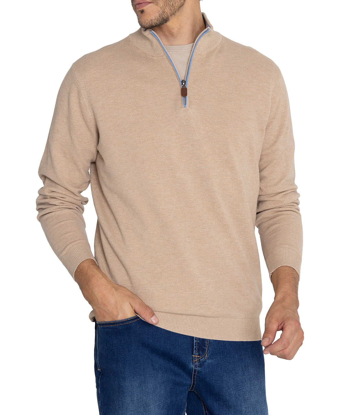 Sweater Algodón Orgánico Hombre Bilbao Beige Rockford