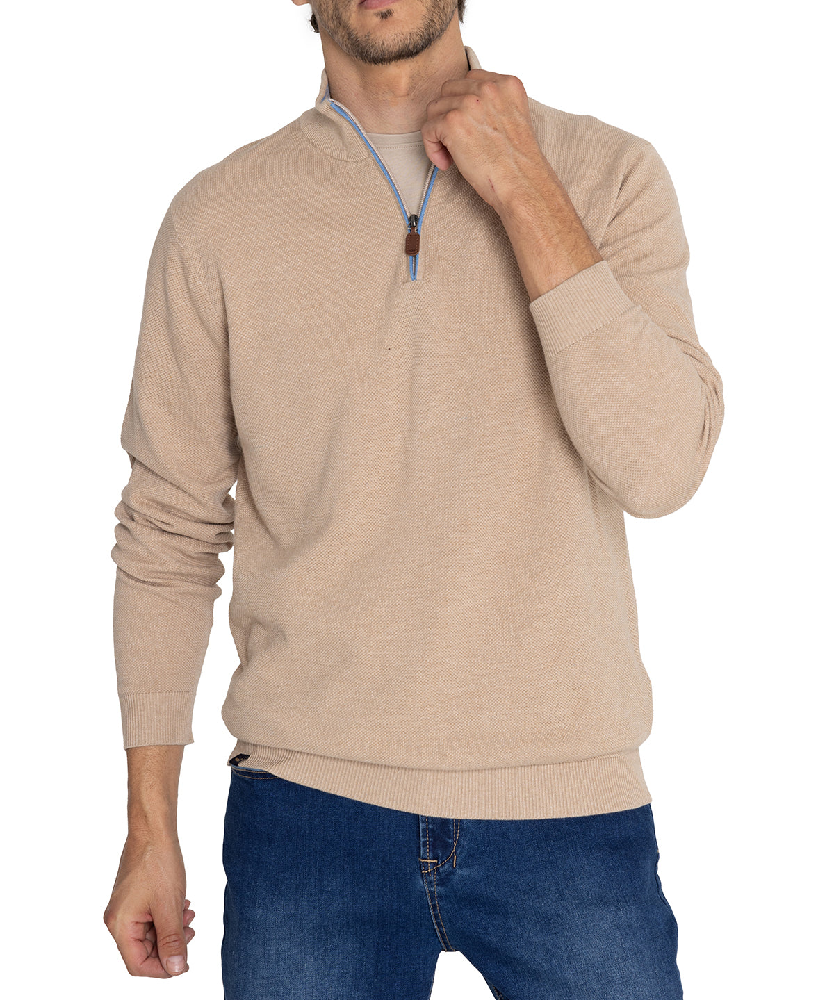 Sweater Algodón Orgánico Hombre Bilbao Beige Rockford