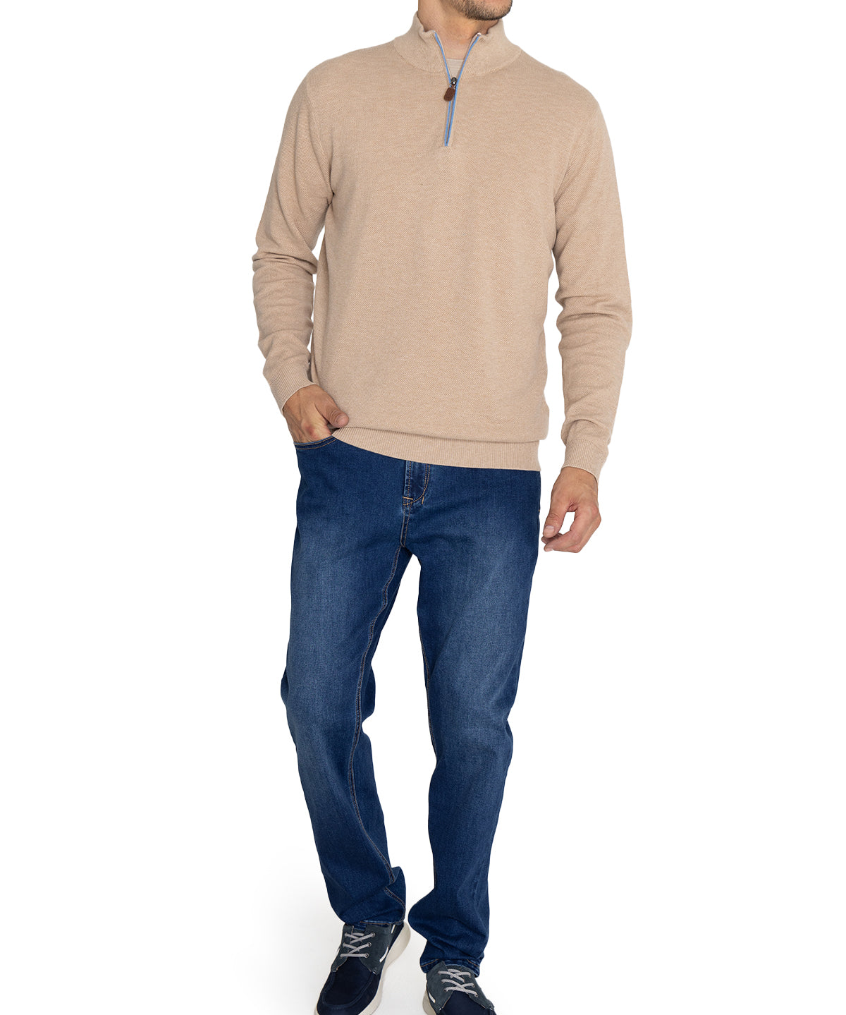 Sweater Algodón Orgánico Hombre Bilbao Beige Rockford