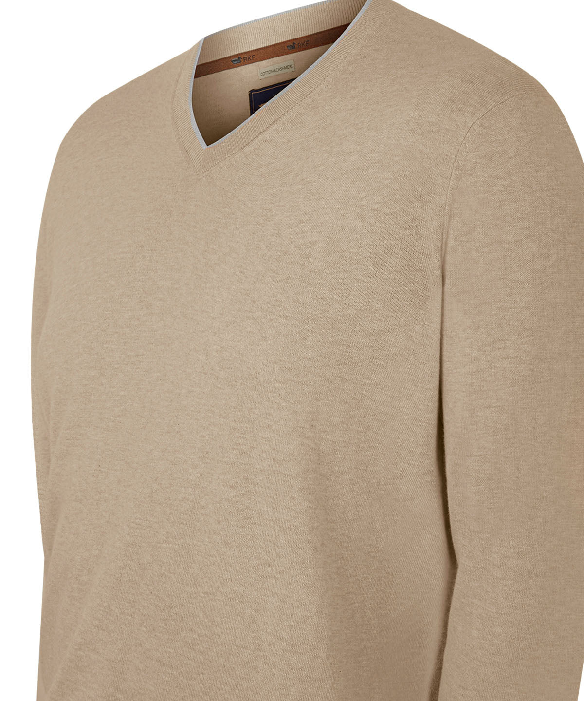 Sweater Algodón Orgánico Hombre Angri V Beige Rockford