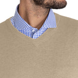 Sweater Algodón Orgánico Hombre Angri V Beige Rockford