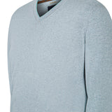 Sweater Algodón Orgánico Hombre Angri V Celeste Rockford