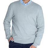 Sweater Algodón Orgánico Hombre Angri V Celeste Rockford