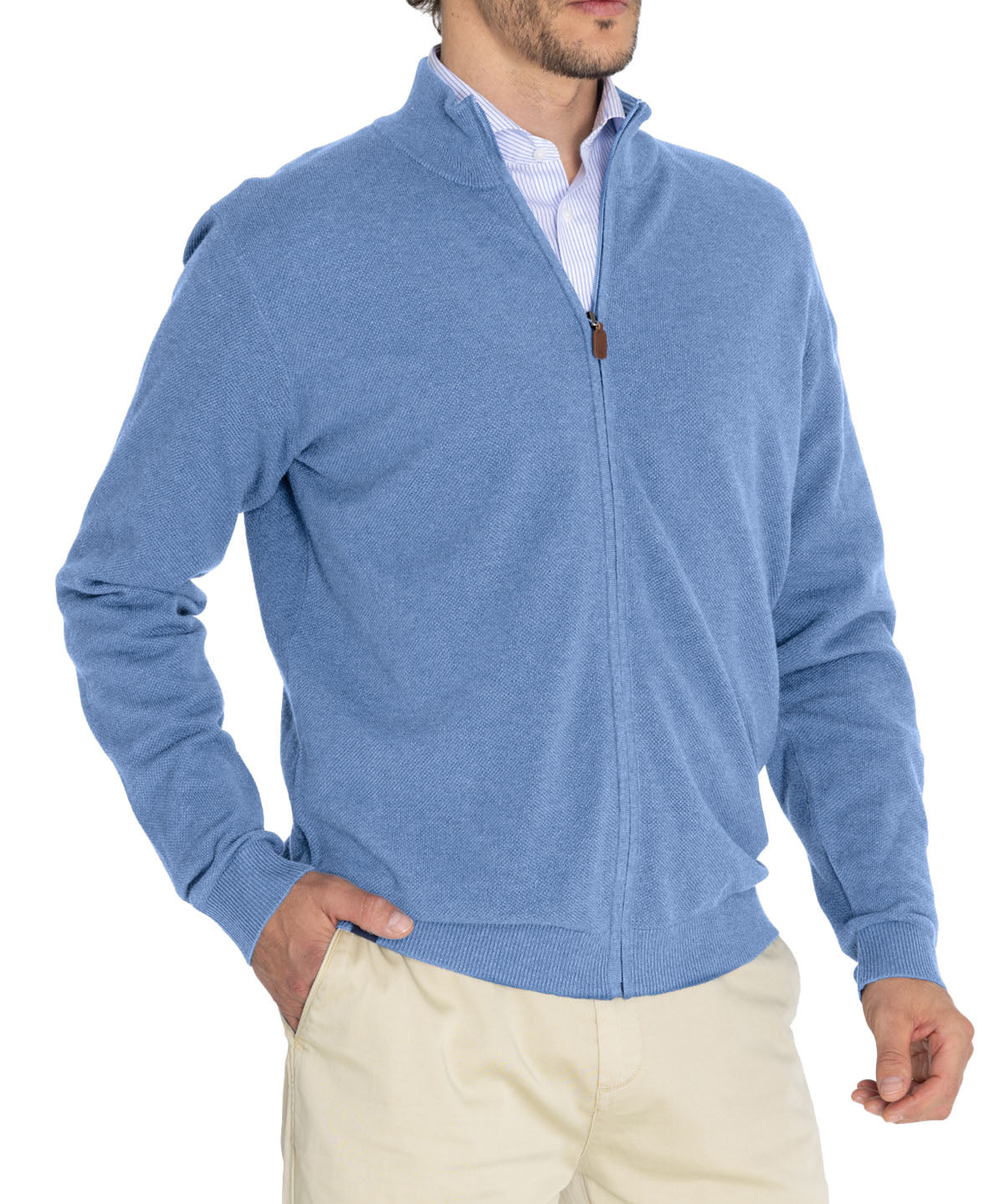 Sweater Algodón Orgánico Hombre Bilbaofull Azul Rockford
