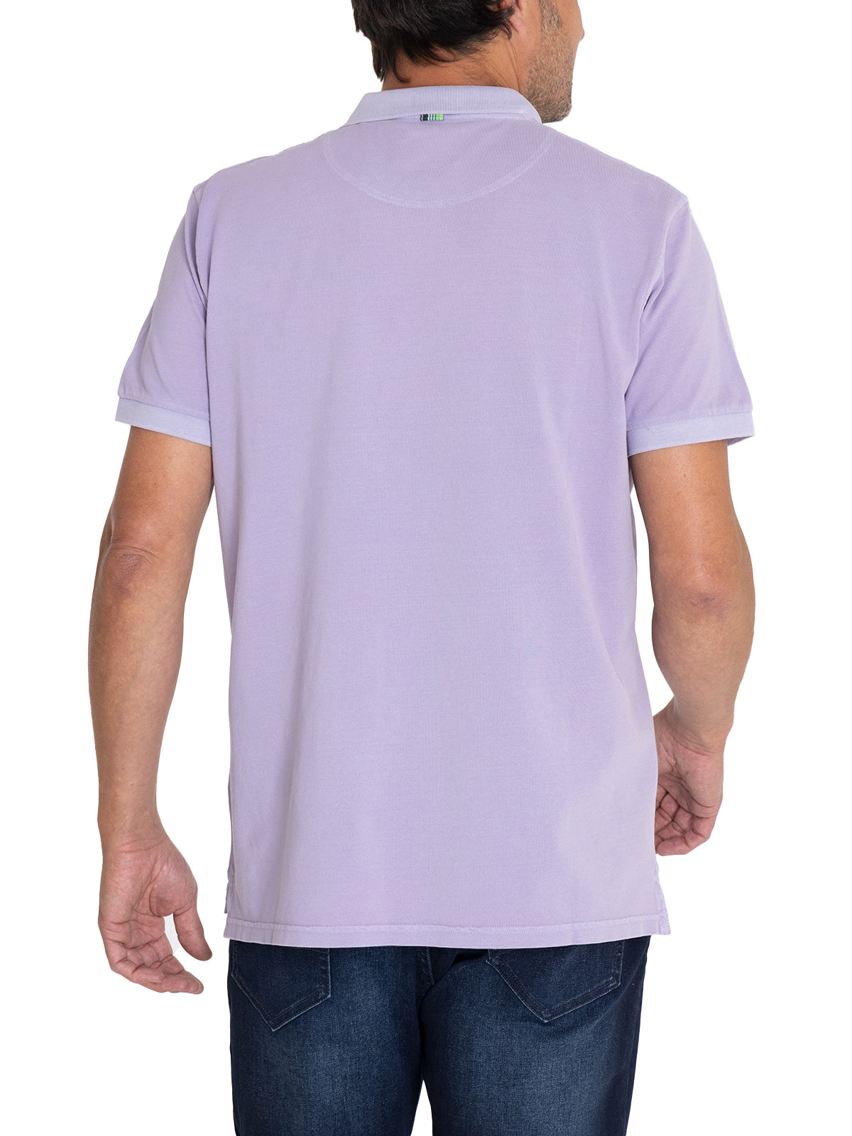 Polera Algodón Orgánico Hombre Piquepro Lila Rockford