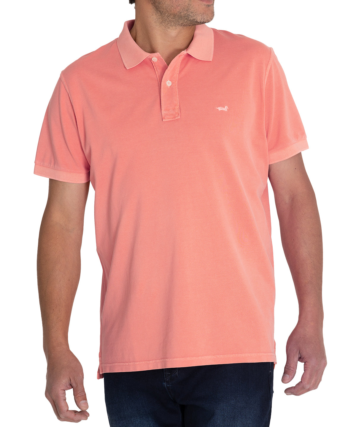 Polera Algodón Orgánico Hombre Piquepro Rosado Rockford