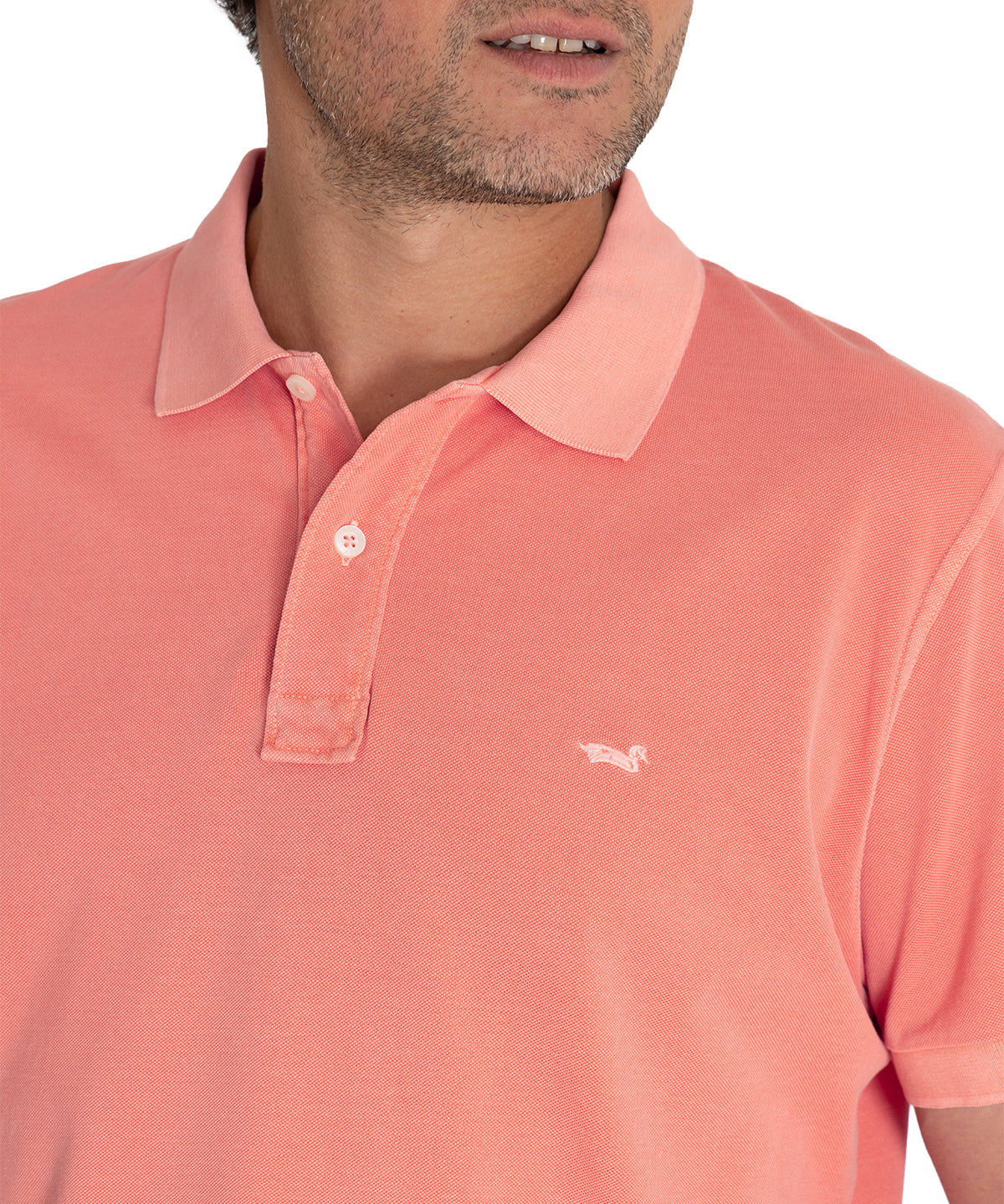 Polera Algodón Orgánico Hombre Piquepro Rosado Rockford