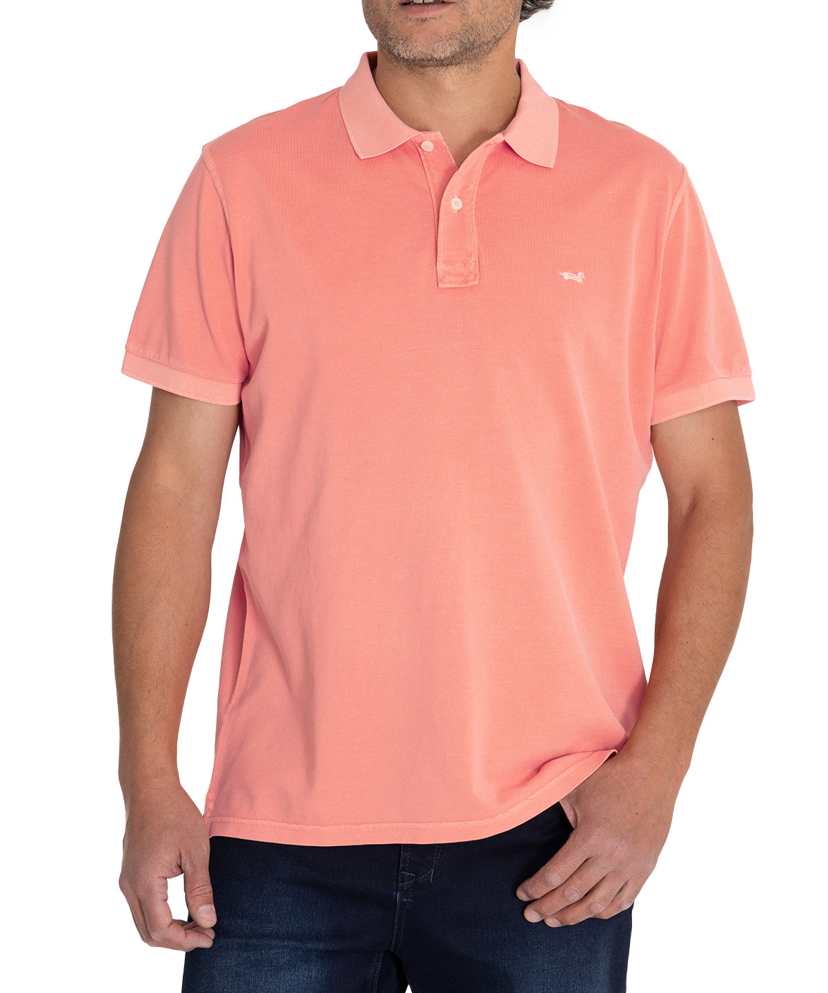 Polera Algodón Orgánico Hombre Piquepro Rosado Rockford