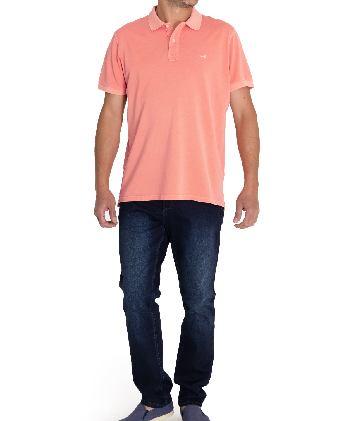 Polera Algodón Orgánico Hombre Piquepro Rosado Rockford