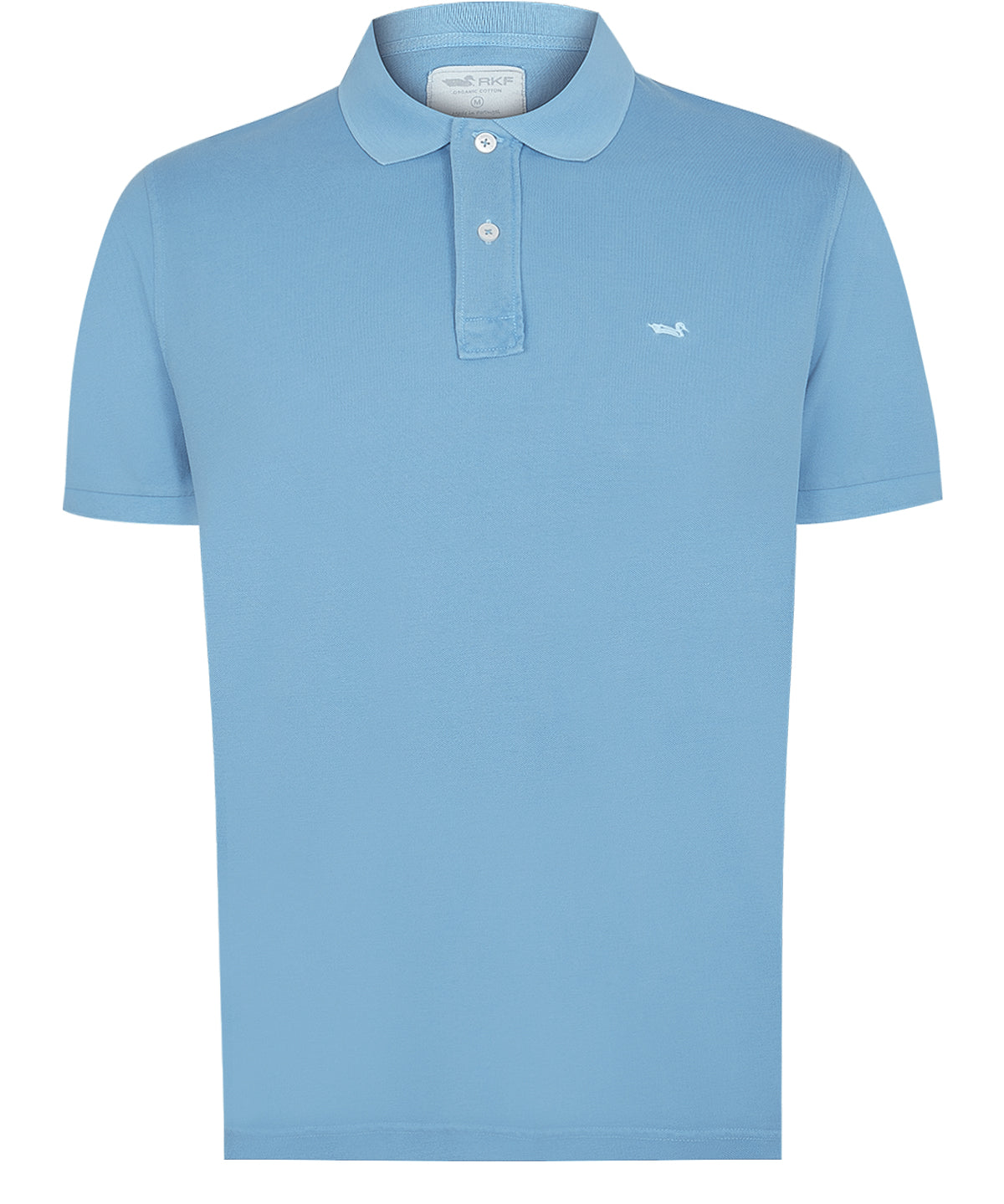 Polera Algodón Orgánico Hombre Piquepro Celeste Rockford
