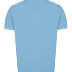 Polera Algodón Orgánico Hombre Piquepro Celeste Rockford
