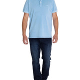Polera Algodón Orgánico Hombre Piquepro Celeste Rockford