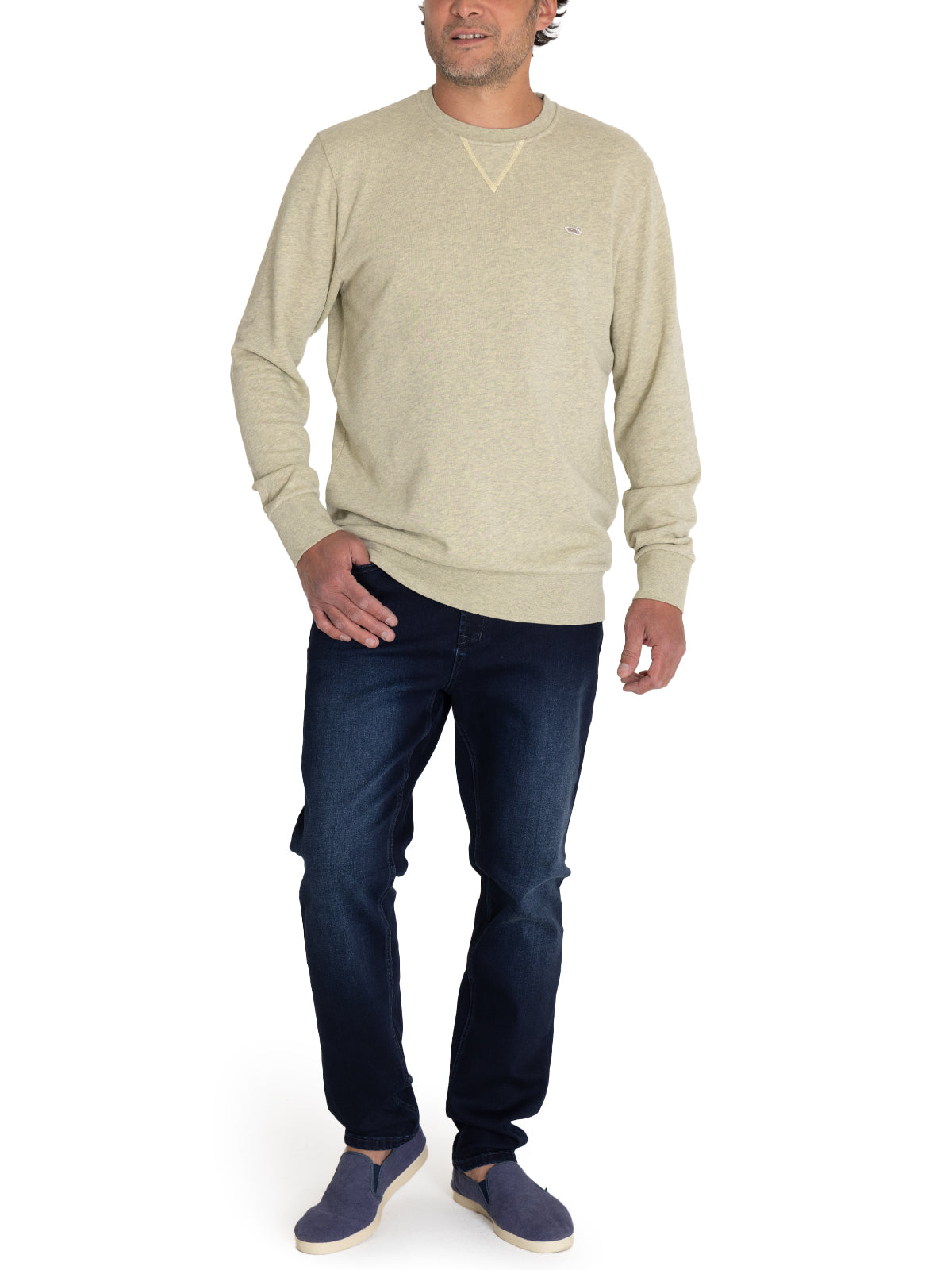 Polerón Algodón Orgánico Hombre Frateli Amarillo Rockford