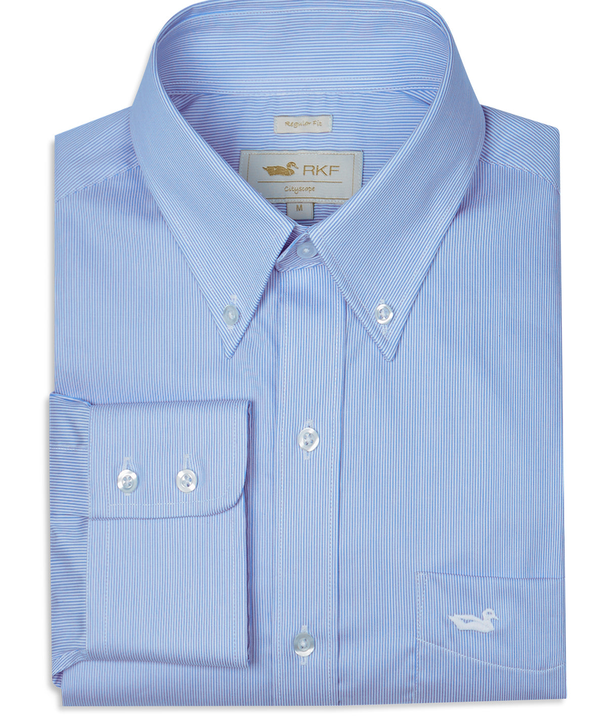 Camisa Cuello Button-Down Hombre Easyiron Azul Rockford