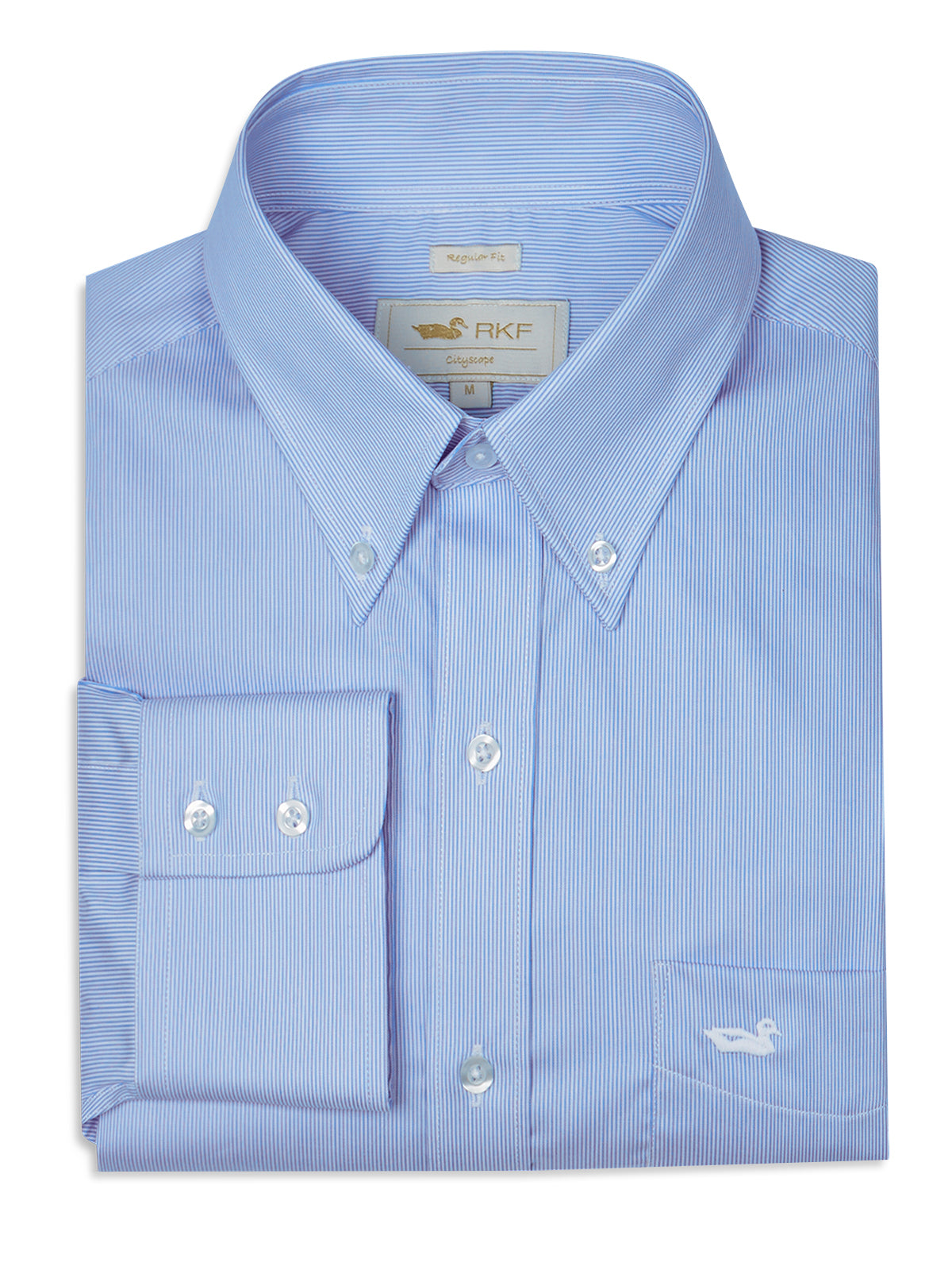 Camisa Cuello Button-Down Hombre Easyiron Azul Rockford