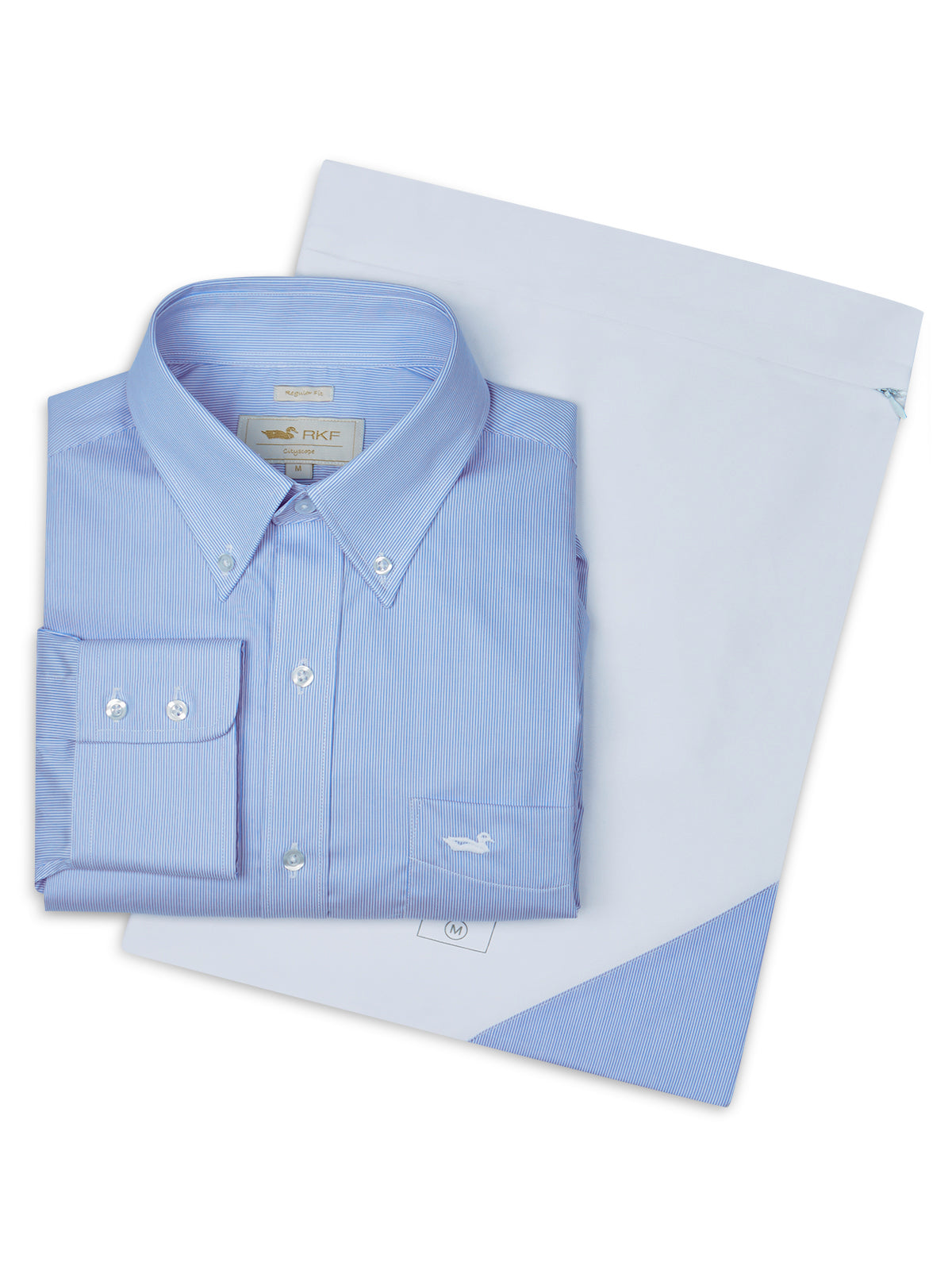 Camisa Cuello Button-Down Hombre Easyiron Azul Rockford