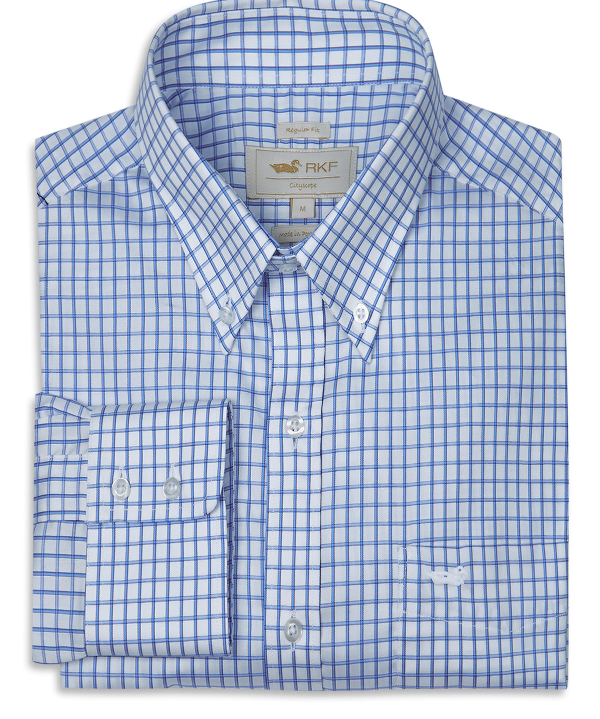 Camisa Cuello Button-Down Hombre Easyiron Azul Oscuro Rockford