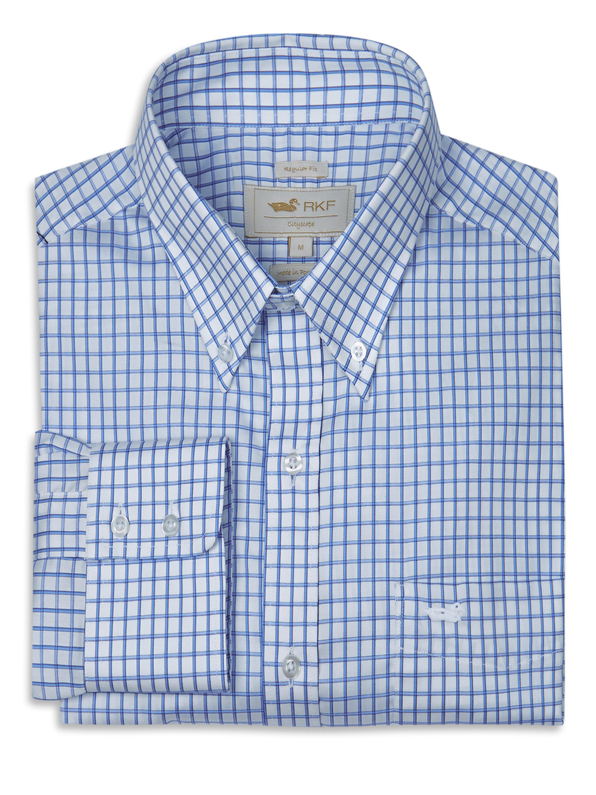 Camisa Cuello Button-Down Hombre Easyiron Azul Oscuro Rockford