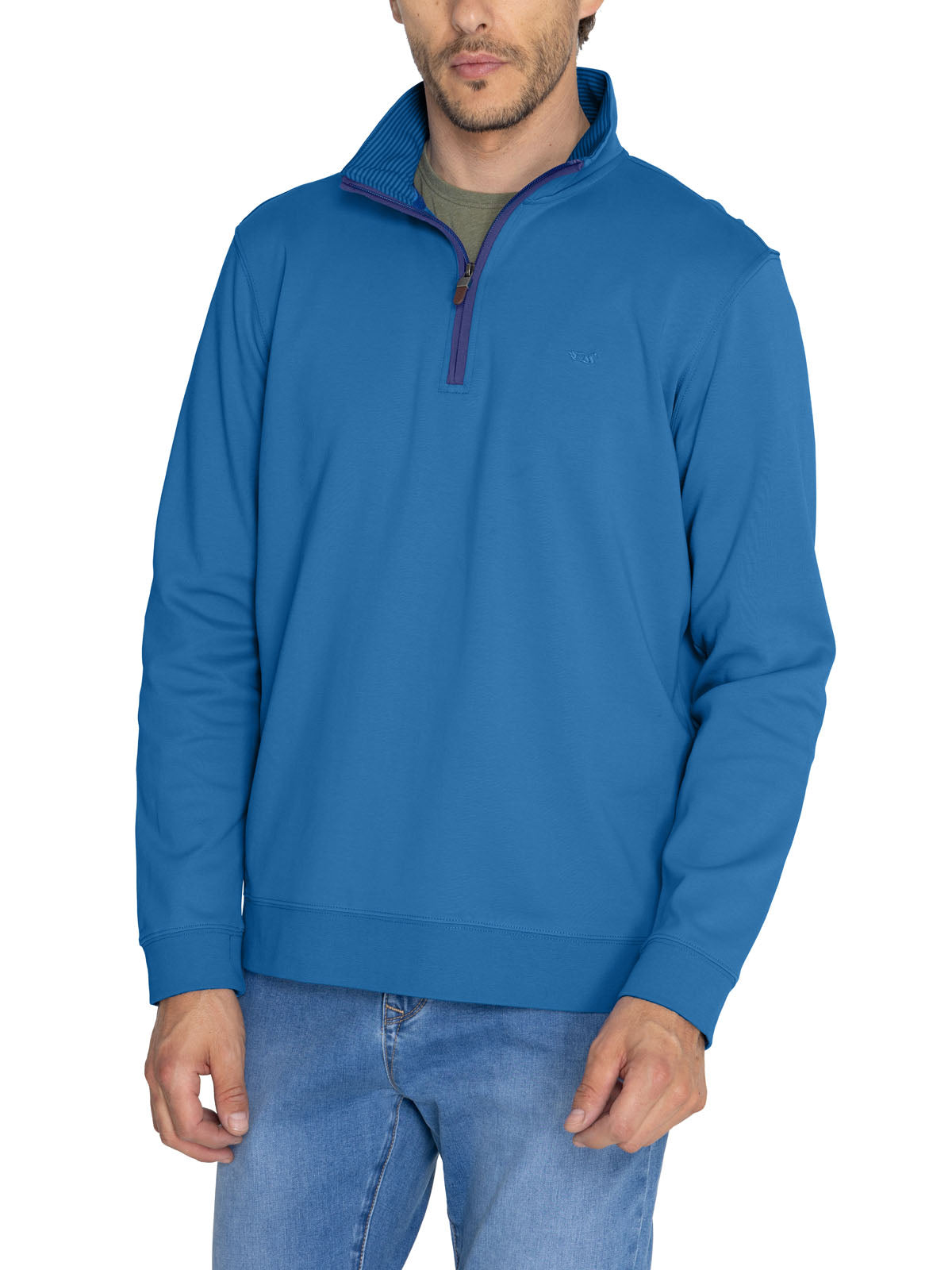 Polerón Algodón Orgánico Hombre Riminihalf Azul Rockford