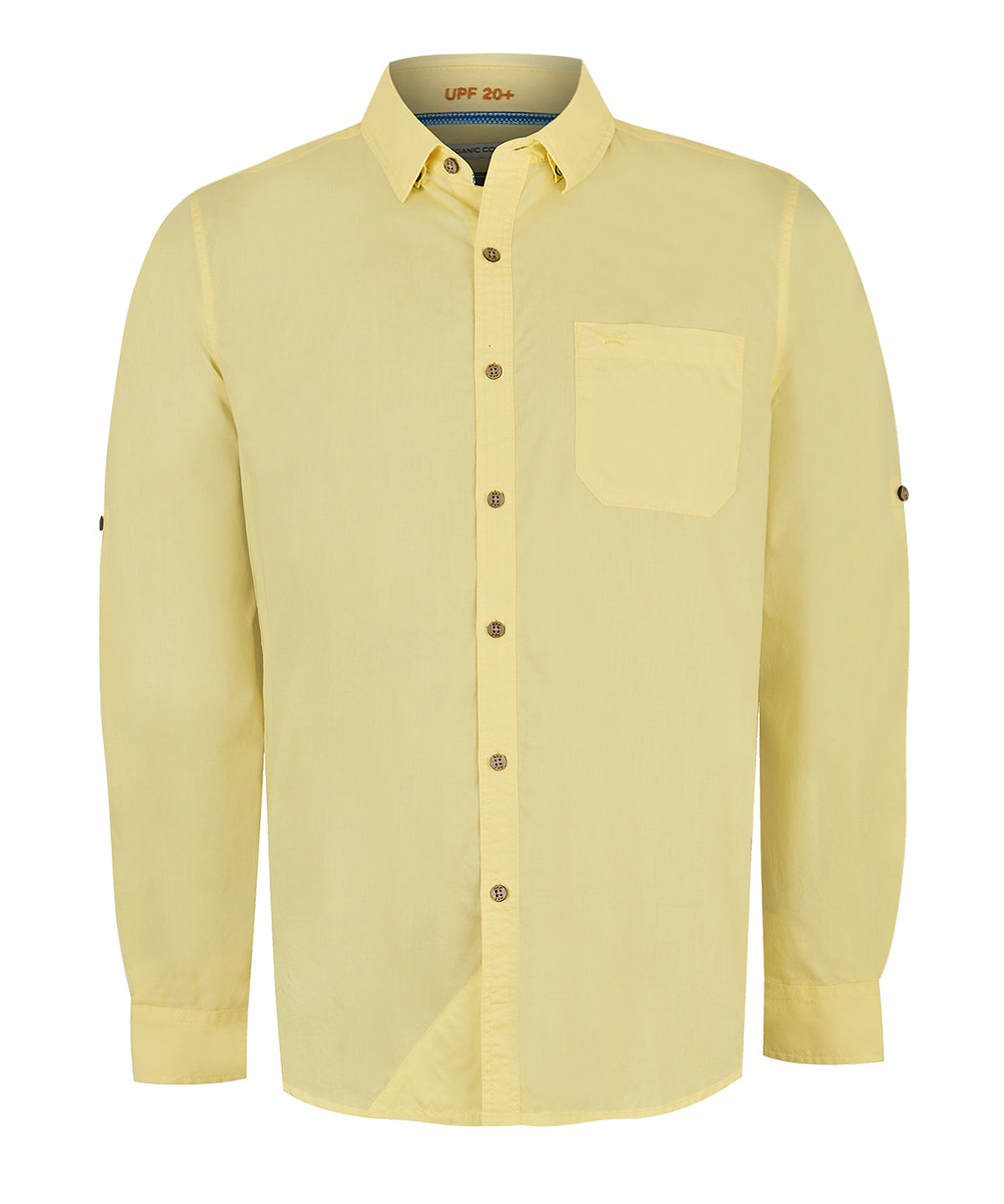 Camisa Algodón Orgánico Hombre Galiton Amarillo Rockford