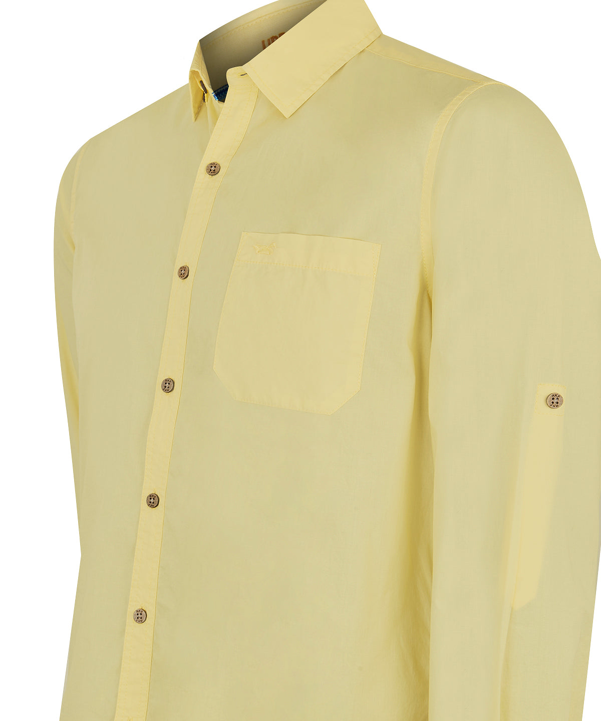 Camisa Algodón Orgánico Hombre Galiton Amarillo Rockford