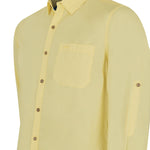 Camisa Algodón Orgánico Hombre Galiton Amarillo Rockford