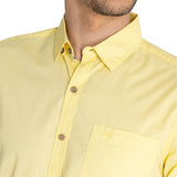 Camisa Algodón Orgánico Hombre Galiton Amarillo Rockford