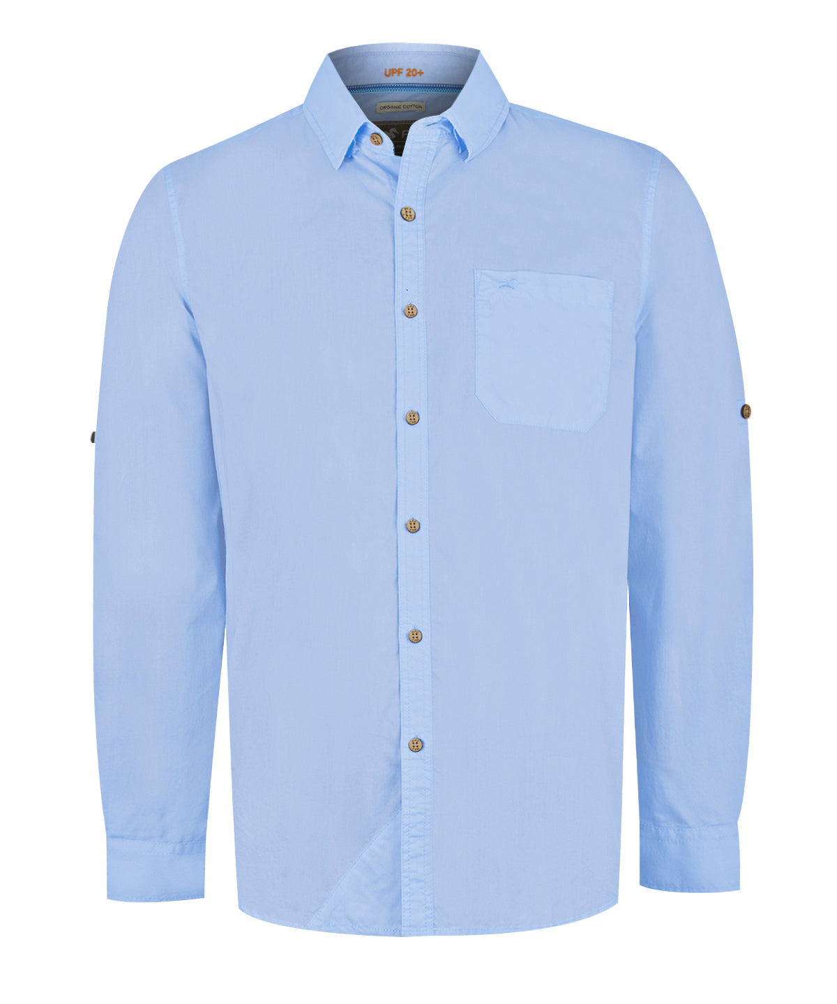 Camisa Algodón Orgánico Hombre Galiton Celeste Rockford